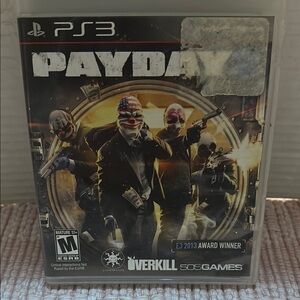 PS3 Payday Game with Heist Theme